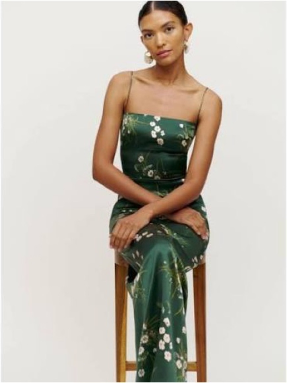 Reformation Frankie Silk Dress